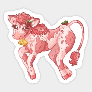 Strawberry cow Sticker